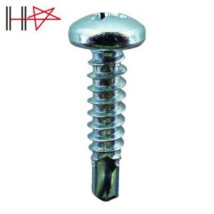 鉄(メッキ品) ドリルねじ ナベピアスビス M5x40mm 小箱（500本入） 三