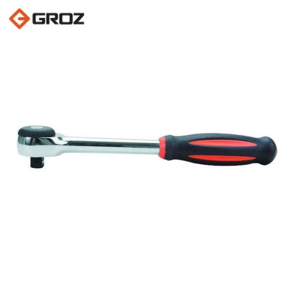 GROZ デュアルドライブラチェットハンドル 差込角9.5 全長225mm (1個) 品番：RTD/...