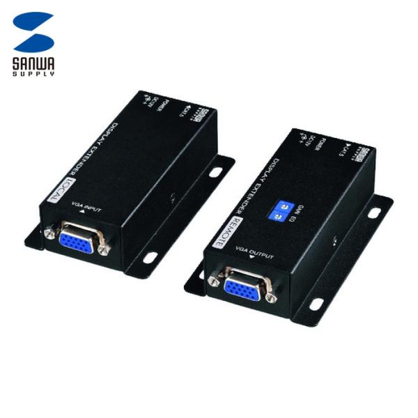 サンワサプライ VGA-EXSET3 ディスプレイエクステンダー(受信機電源不要・セットモデル) (...