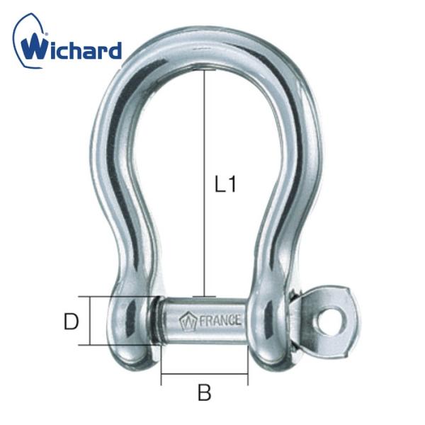Wichard セルフロック 弓形シャックル 1241 (1個) 品番：1241