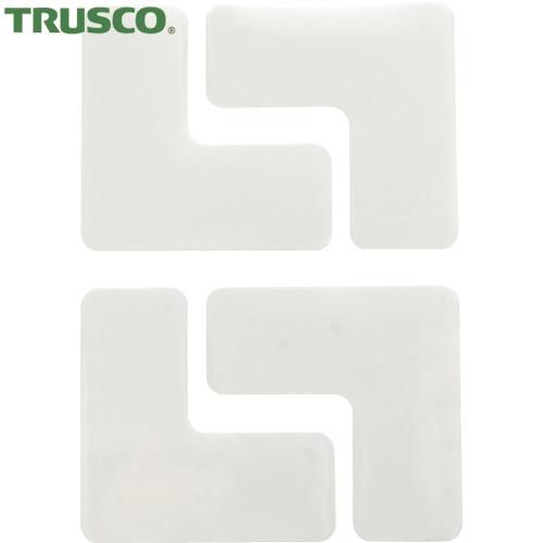 TRUSCO(トラスコ) 耐久フロアサインズL型 Sサイズ 白4枚(1シート) (1袋) DFSL-...