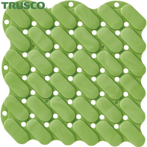 TRUSCO(トラスコ) 抗菌・防炎ジョイントスノコ 素足用 グリーン (1枚) TJSS15-GN