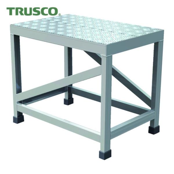トラスコ TRUSCO アルミ製溶接一体構造型作業台 縞板タイプ 一段（完成品） W600×D400...