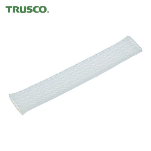 トラスコ TRUSCO カラー編組チューブ 自然折径9mm 長さ10m 1巻 透明 (1巻) BTC...