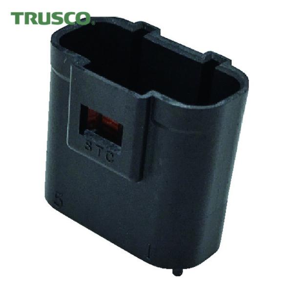 トラスコ TRUSCO 防水コネクタ ハウジング 基板タイプ(10個入)芯数5 黒 (1Pk) P-...