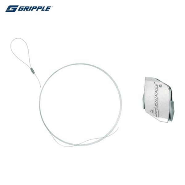 グリップル ワイヤーロープ エキスプレス No.1 + ループ（亜鉛メッキ） - 1m (1S) 品...