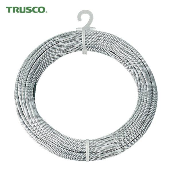 トラスコ TRUSCO メッキ付ワイヤーロープ Φ4mmX30m (1巻) CWM-4S30
