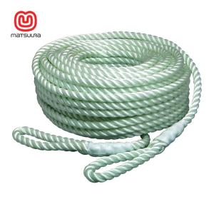 まつうら工業 電動ウインチ用ナイロンロープ(3打ち) 16mmΦ×50m 両端アイ加工 (1巻) NR-3STRAND-16-50｜工具ランドプラス