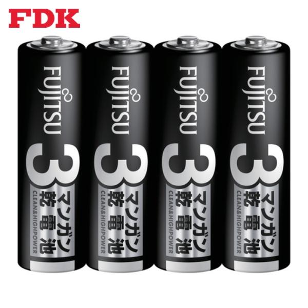 FDK 富士通 マンガン 黒 単3形 (4本入) (1Pk) R6PU(4S)