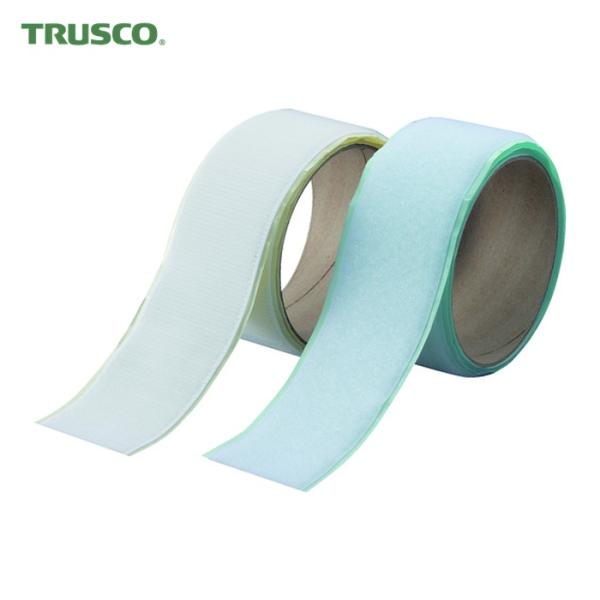 トラスコ TRUSCO マジックテープ[[R下]]セット裏面粘着幅50mm長さ1m白(1巻=1セット...