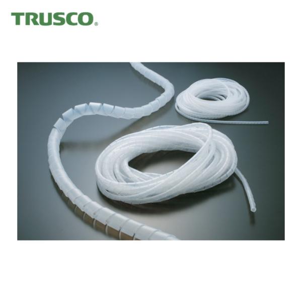 トラスコ TRUSCO スパイラルチューブ 10m 結束径Φ20.0~100.0白 (1巻) TSP...