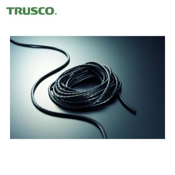 トラスコ TRUSCO スパイラルチューブ 10m 結束径Φ3.2〜25.0 黒 (1巻) 品番：T...