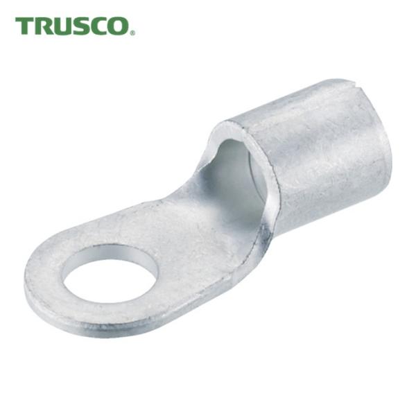 トラスコ TRUSCO 裸圧着端子 丸形(6個入) スタッド径Φ6.4 全長26.5mm (1Pk)...
