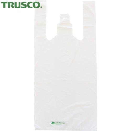 TRUSCO(トラスコ) バイオマスプラスチック配合レジ袋 45/45号(530X440mm)乳白 ...