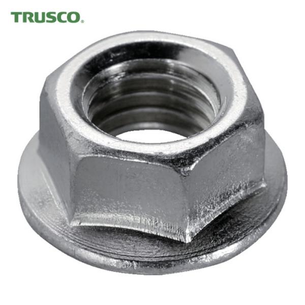 トラスコ TRUSCO フランジナット セレート付 三価クロメート M6 70個入 (1Pk) B7...