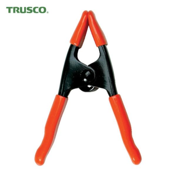 トラスコ TRUSCO スチール製スプリングクランプ 口開35mm (1個) 品番：TSC-100S
