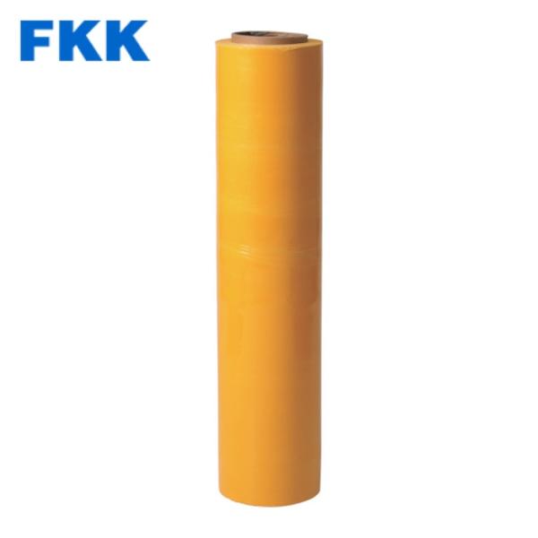 富士工業 FKK オーキッドカラーストレッチフィルム 黄 20μ 500mm×300m (6巻) 品...