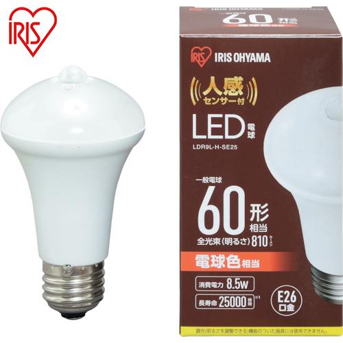IRIS(アイリス) LED電球人感センサー付 E26 60形相当 電球色(810lm) (1個) ...