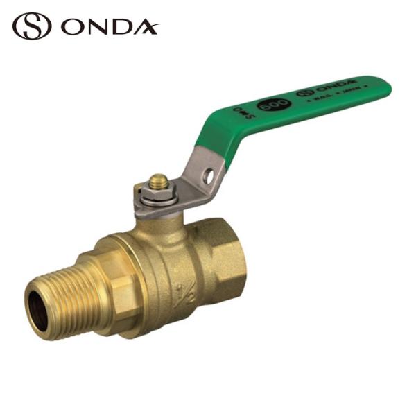 オンダ製作所 FF3-25 黄銅ボールバルブ FF3型 フルボアボールバルブ R1×Rc1 (1個)