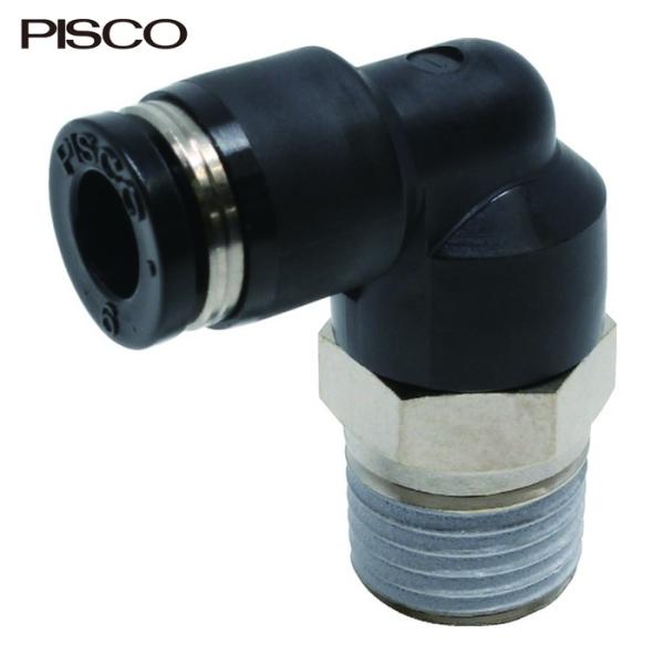 PISCO ピスコ PL6-02 チューブフィッティング エルボ 適合外径6mm 接続口径R1/4 ...