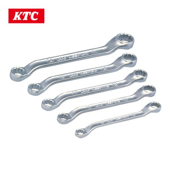 KTC 京都機械工具 TM5S05 45°×6°ショートめがねレンチセット[5本組] (1S)