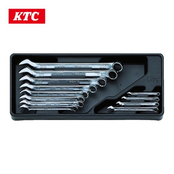 KTC 京都機械工具 TMS212 コンビネーションレンチセット(12本組) 12角 樹脂成形トレイ...