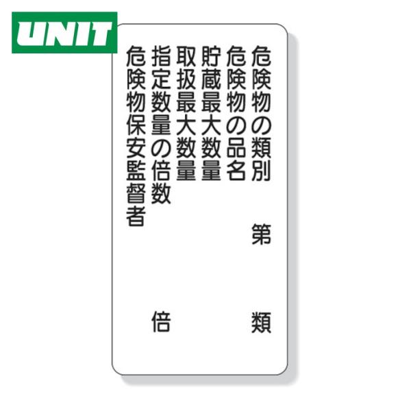 ユニット UNIT 危険物標識 危険物の類別 (1枚) 319-09