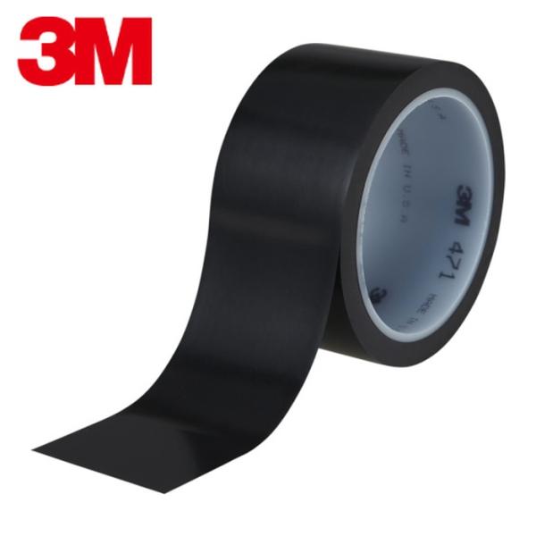 3M スリーエム 高機能ラインテープ 471 黒 50mm x 18.2m 個装 (1巻) 471 ...