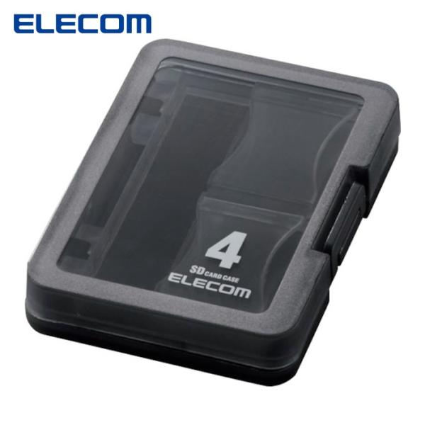 エレコム ELECOM CMC-06NSD4 SDカードケース 4枚収納 (1個)