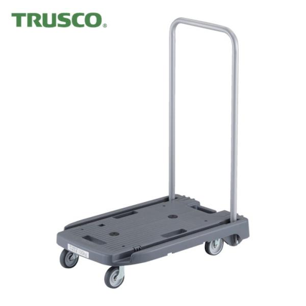 トラスコ TRUSCO 樹脂台車 こまわり君 省音G車輪 600X390 アーセナルグレー 樹脂スト...