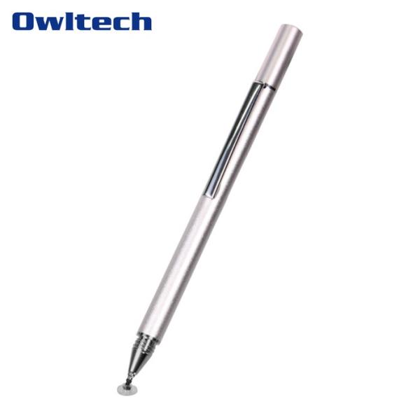 オウルテック 狙った場所にピタッとスラスラ書けるクリアな丸型ヘッド静電式タッチペン (1本) OWL...