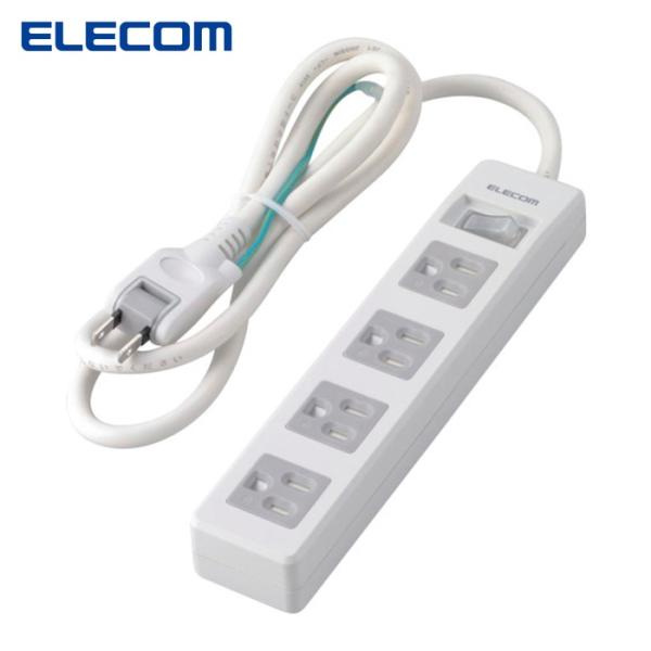 エレコム ELECOM T-T09-3410WH/RS タップ 3P4個口 差込口2P 一括スイッチ...