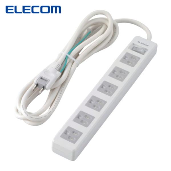 エレコム ELECOM T-T10-3630WH/RS タップ 3P6個口 差込口2P 一括スイッチ...