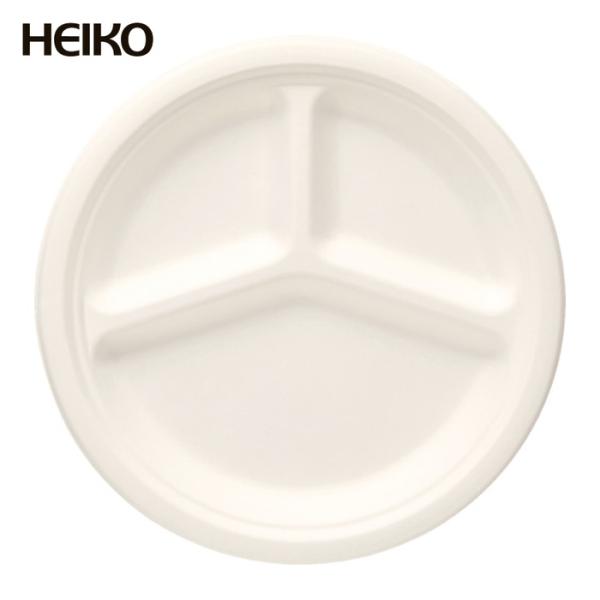 HEIKO ヘイコーポリ 紙皿 バガスペーパーウェア プレート お徳用 仕切り付き GPY-26 5...
