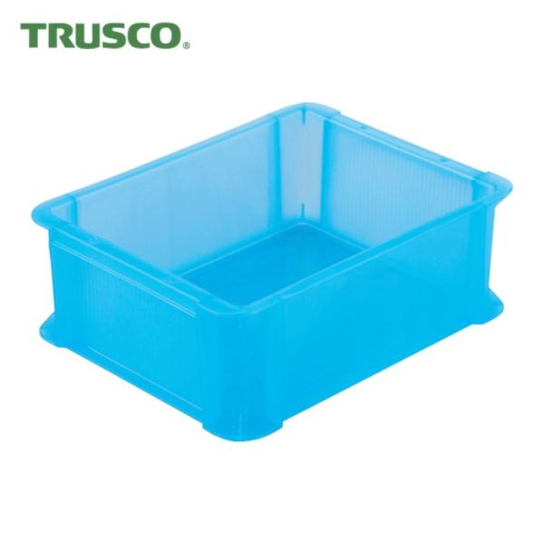 トラスコ TRUSCO スケルトンカラーコンテナ スケルコン 9L 透明ブルー (1個) TSK-9...