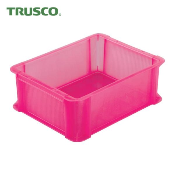 トラスコ TRUSCO スケルトンカラーコンテナ スケルコン 9L 透明レッド (1個) TSK-9...