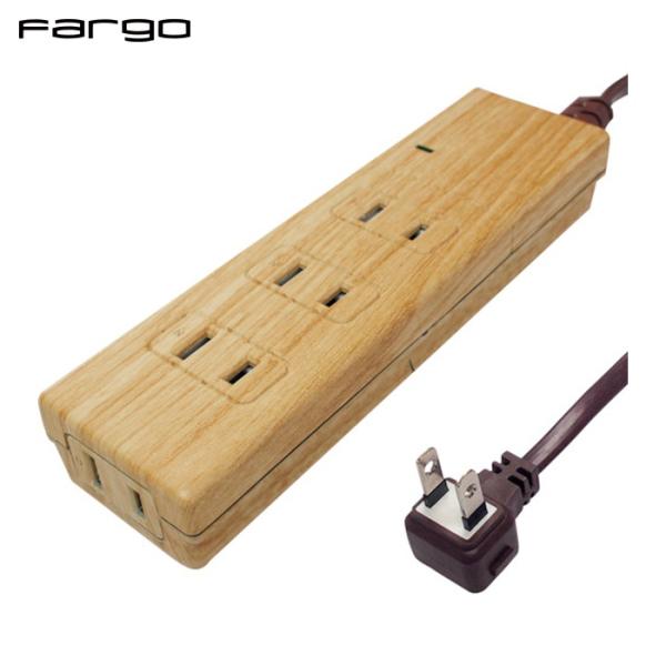 Fargo NATURAL WOOD TAP AC4個口 ベージュウッド (1個) PT402BEW...