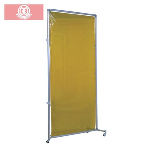 吉野 遮光フェンスアルミパイプ 1×2 接続キャスター イエロー (1台) 品番：YS12JCY