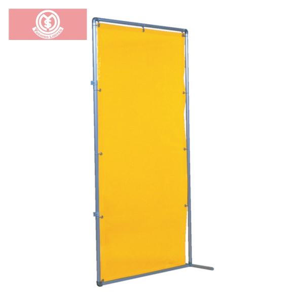 吉野 遮光フェンスアルミパイプ 1×2 接続固定 イエロー (1台) 品番：YS12JFY