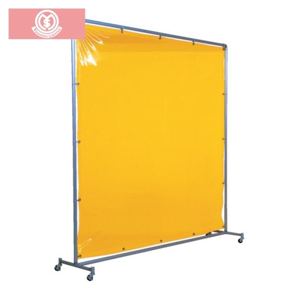 吉野 遮光フェンスアルミパイプ 1×2 単体キャスター イエロー (1台) 品番：YS12SCY