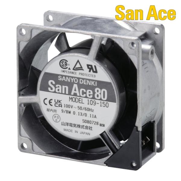 山洋電気 SanAce 冷却ファン ACファン（80×25mm AC100V プラグコード付属） (...