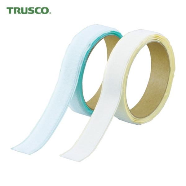 トラスコ TRUSCO マジックテープ[[R下]]弱粘着幅25mmX長さ1m白(1巻=1セット) (...