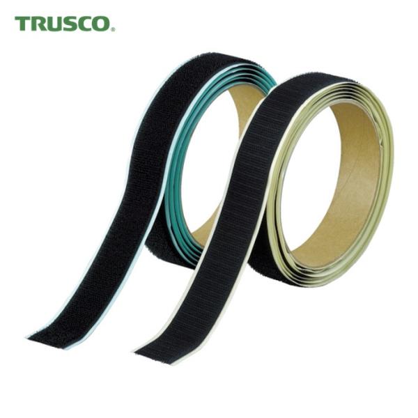 トラスコ TRUSCO マジックテープ[[R下]]弱粘着幅25mmX長さ1m黒(1巻=1セット) (...
