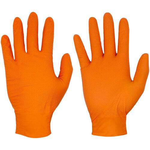 ミタニ 作業手袋 使い捨て手袋 エンジニアグローブ50枚入（オレンジ）L (1箱) 品番：18499...