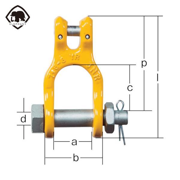 象印 クビレスシャックル 1.6t (1個) 品番：YR-07