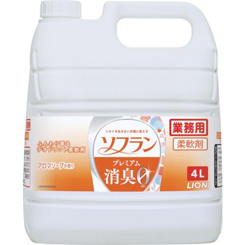 ライオン 柔軟剤 ソフランプレミアム消臭 アロマソープの香り4L (1本) 品番：JNCFSG4