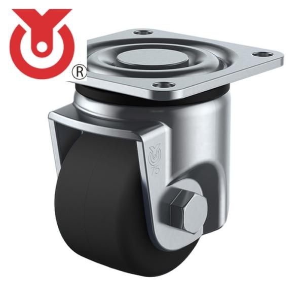 ユーエイ UHG-80MC プレート式 自在 低床キャスター モノマーキャストナイロン 車輪径80m...