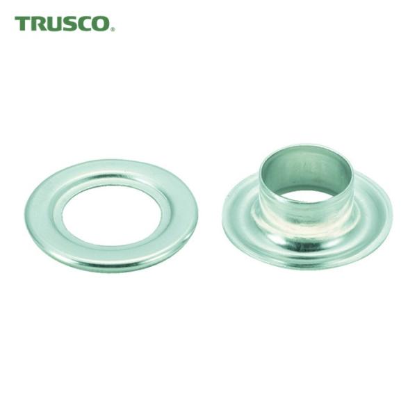 トラスコ TRUSCO 両面ハトメ アルミ 5mm 100組入 (ブリスターパック入) (1Pk) ...