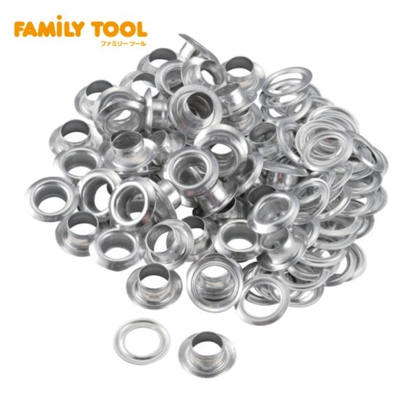 ファミリーツール 両面ハトメ 8mm（＃22）アルミ製 400組 (1Cs) 品番：51310