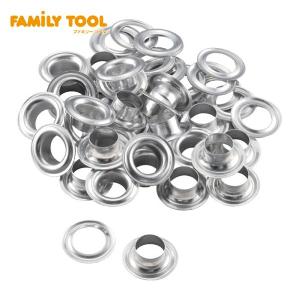 ファミリーツール 両面ハトメ 10mm（＃25） アルミ製 (1Pk) 品番：51251